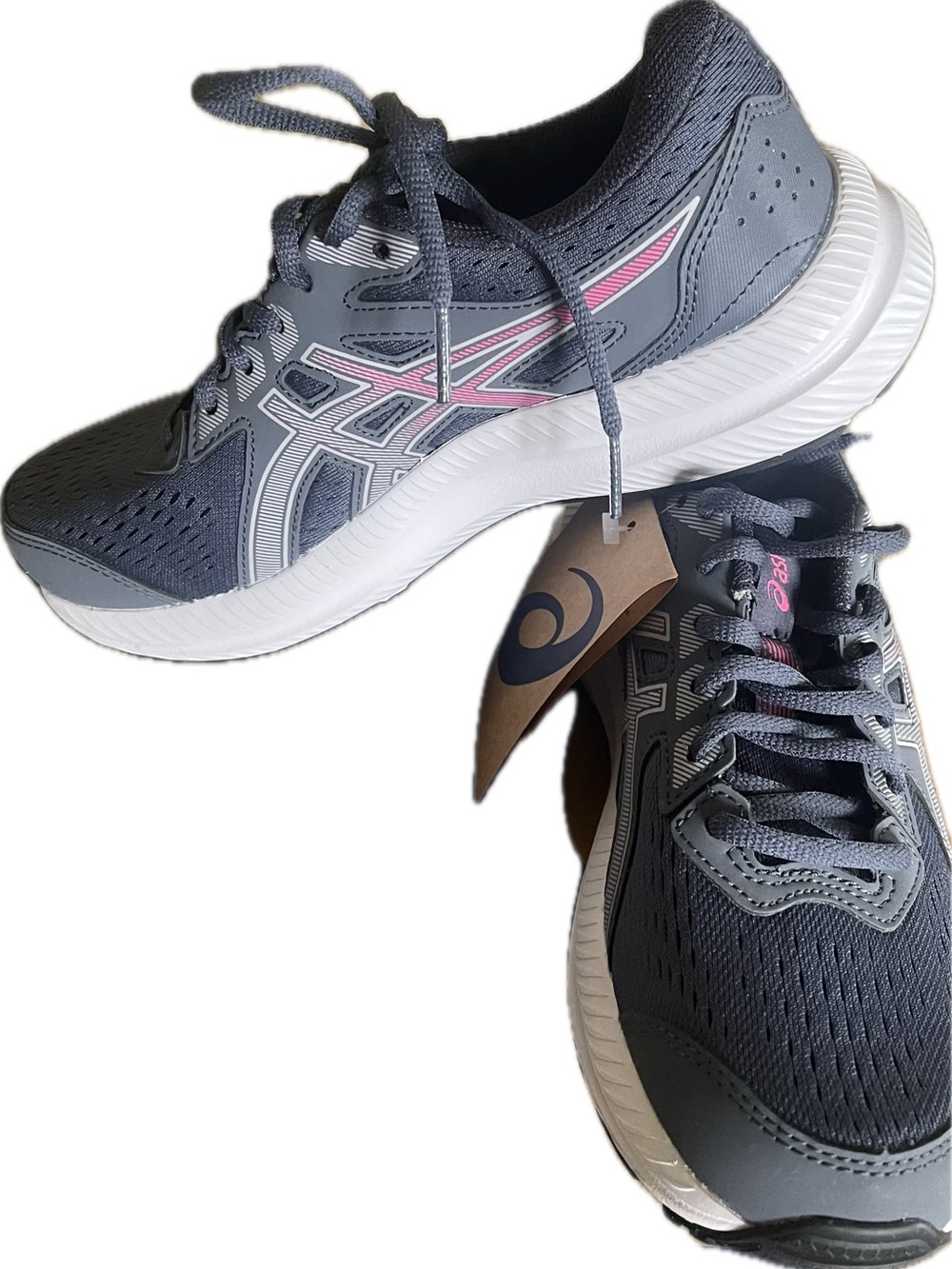 ASICS Women's Gray and Pink Athletic Running Smeakers Size 7 NWT Breathable mesh